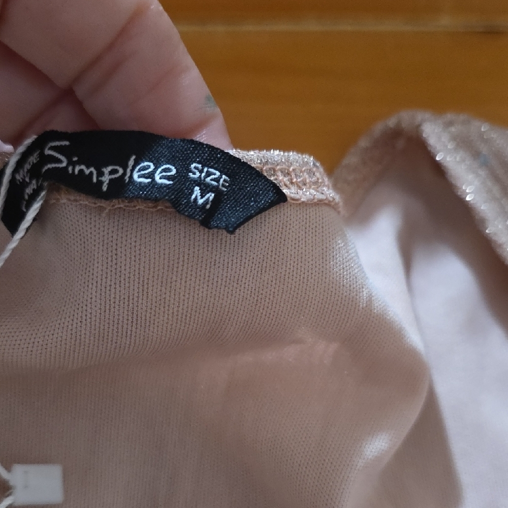 Simplee Apparel Shimmery Blush V-Neck Maxi Dress - Picture 11 of 13